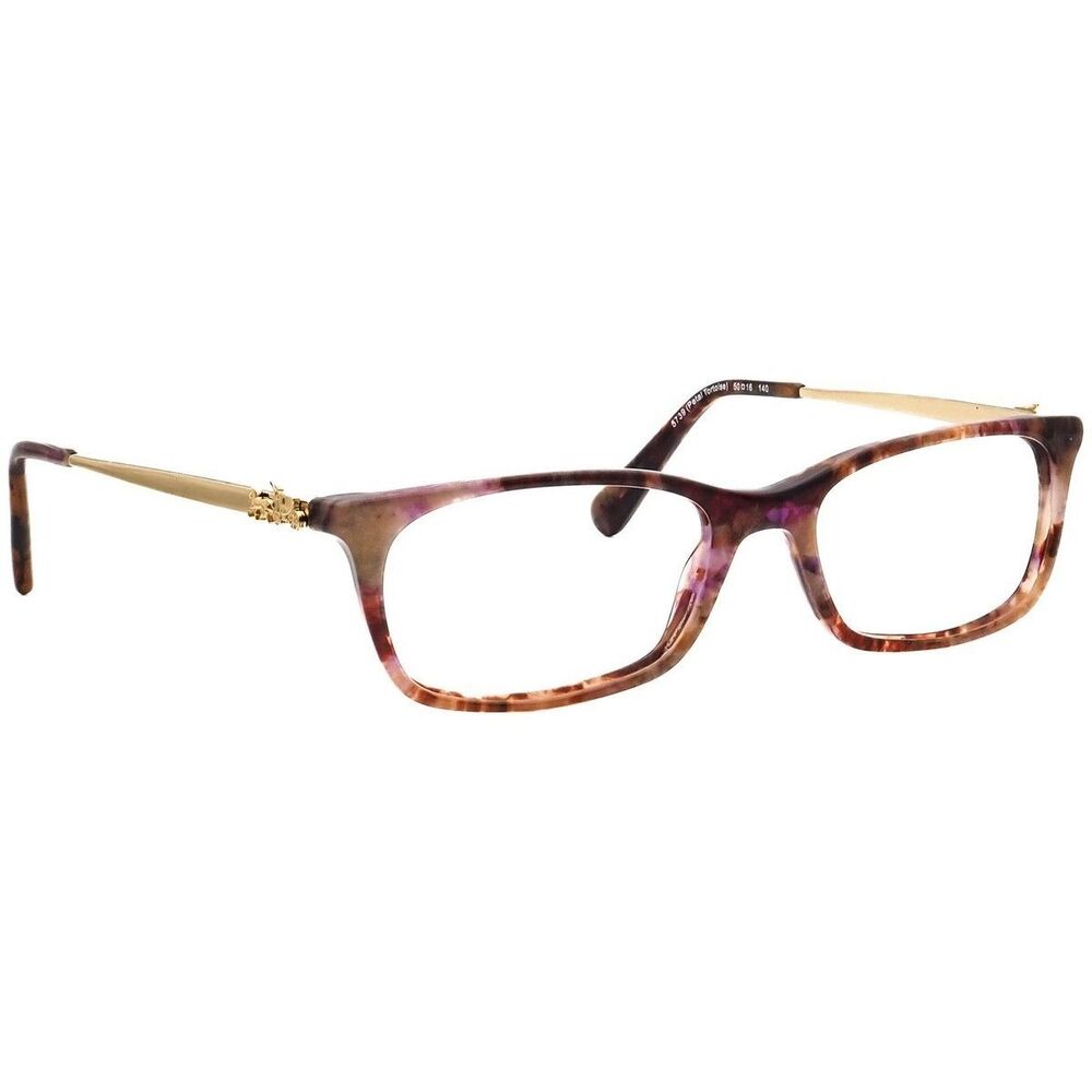 Coach Eyeglasses HC 6110 5739 Petal Tortoise Rectangular Frame 52-16 140 & Case